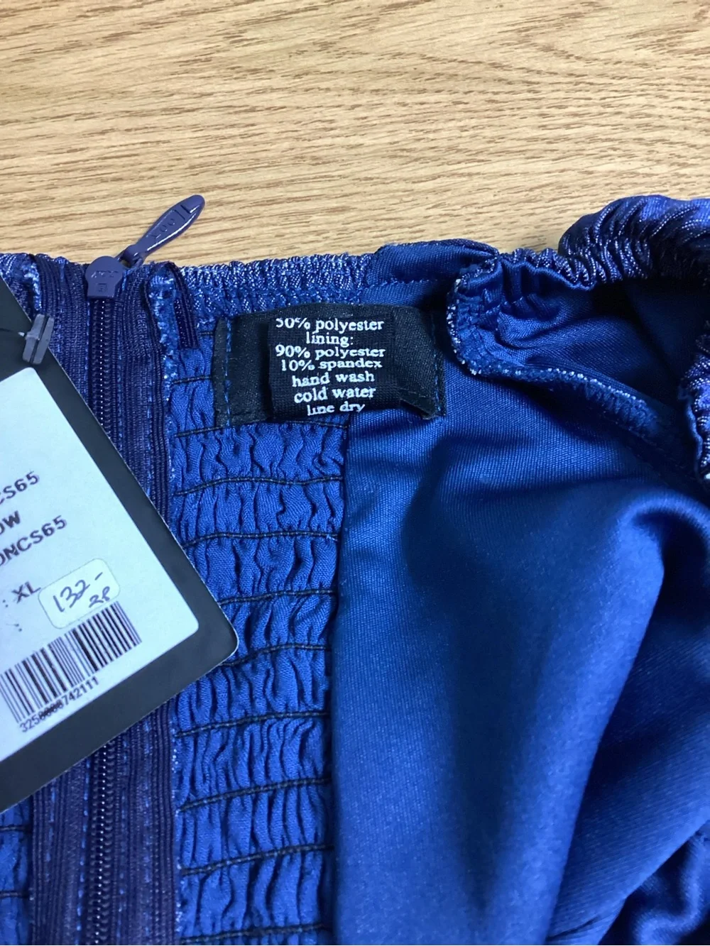 NWT FBZ Puff-Sleeve Denim/ Chambray Top- Tween; Size: XL